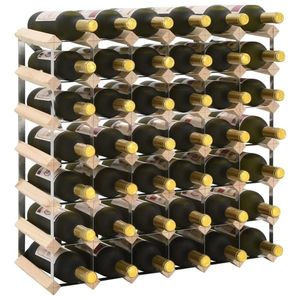 vidaXL Suport sticle de vin pentru 42 sticle, lemn masiv de pin imagine