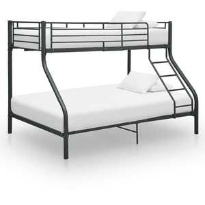 Cadru de pat metalic, 140 x 200 cm, negru imagine