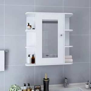 vidaXL Dulap de baie cu oglindă, alb, 66x17x63 cm, MDF imagine