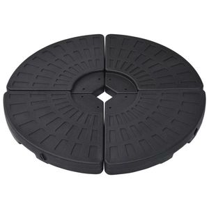 vidaXL Suport de umbrelă în formă de evantai, 4 buc., negru imagine