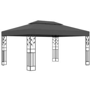 vidaXL Pavilion cu acoperiș dublu, antracit, 3 x 4 m imagine