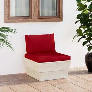 vidaXL Canapea de mijloc paleți de grădină cu perne, lemn molid tratat imagine