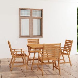 vidaXL Set mobilier de masă pentru grădină, 5 piese, lemn masiv acacia imagine