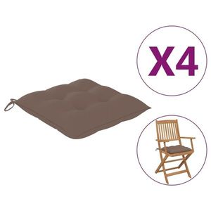vidaXL Perne de scaun, 4 buc., gri taupe, 40 x 40 x 7 cm, textil imagine