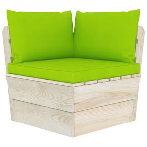 vidaXL Perne pentru canapea din paleți, 3 buc., verde aprins, textil imagine