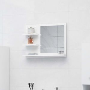 vidaXL Oglindă de baie, alb, 60 x 10, 5 x 45 cm, PAL imagine