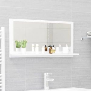 vidaXL Oglindă de baie, alb, 80 x 10, 5 x 37 cm, PAL imagine