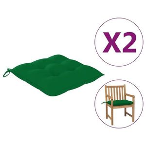 vidaXL Perne de scaun, 2 buc., verde, 50 x 50 x 7 cm, textil imagine