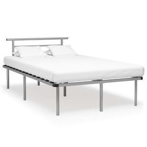 vidaXL Cadru de pat, gri, 120 x 200 cm, metal imagine