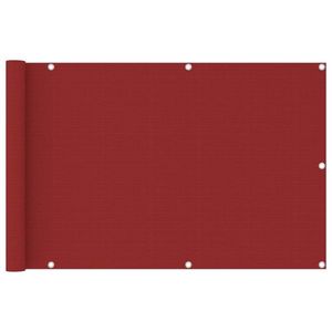 vidaXL Paravan de balcon, roșu, 90 x 400 cm, HDPE imagine