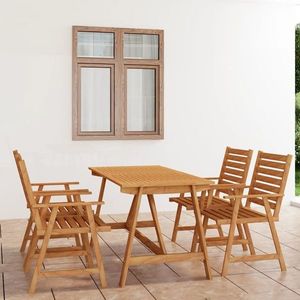 vidaXL Set mobilier de grădină, 5 piese, lemn masiv de acacia imagine