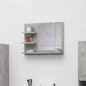 vidaXL Oglindă de baie, gri beton, 60x10, 5x45 cm, PAL imagine