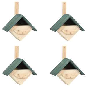 vidaXL Căsuțe de păsărele, 4 buc., 24 x 16 x 30 cm, lemn de brad imagine