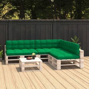 vidaXL Perne pentru canapea din paleți, 7 buc., verde imagine