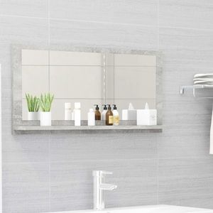 vidaXL Oglindă de baie, gri beton, 80 x 10, 5 x 37 cm, PAL imagine