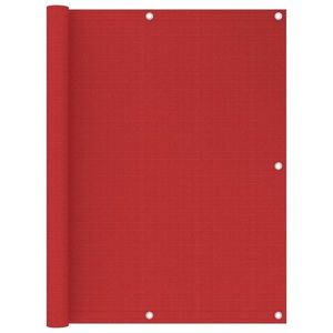 vidaXL Paravan de balcon, roșu, 120x400 cm, HDPE imagine