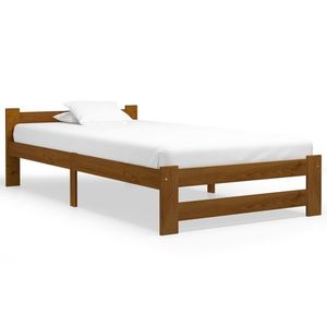 vidaXL Cadru de pat, maro miere, 100 x 200 cm, lemn masiv de pin imagine