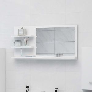 vidaXL Oglindă de baie, alb, 90 x 10, 5 x 45 cm, PAL imagine