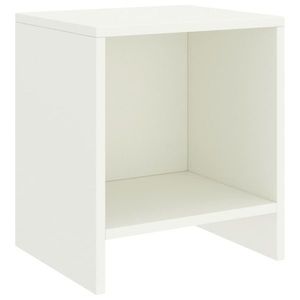 vidaXL Noptieră, alb, 35 x 30 x 40 cm, lemn masiv de pin imagine