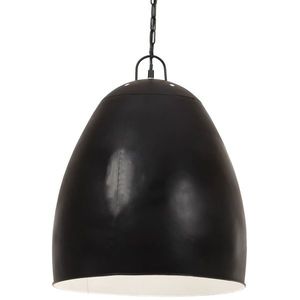vidaXL Lampă suspendată industrială, negru, 42 cm, rotund, 25 W, E27 imagine