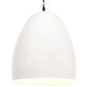 vidaXL Lampă suspendată industrială, 25 W, alb, 42 cm, E27, rotund imagine
