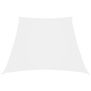 vidaXL Parasolar, alb, 2/4x3 m, țesătură oxford, trapez imagine