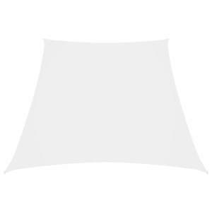 vidaXL Pânză parasolar, alb, 4/5x4 m, țesătură oxford, trapez imagine