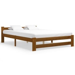 vidaXL Cadru de pat, maro miere, 180x200 cm, lemn masiv de pin imagine