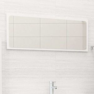 vidaXL Oglindă de baie, alb extralucios, 90x1, 5x37 cm, PAL imagine