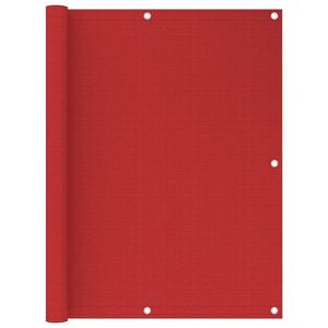 vidaXL Paravan de balcon, roșu, 120x500 cm, HDPE imagine