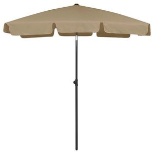 vidaXL Umbrelă de plajă, gri taupe, 180x120 cm imagine