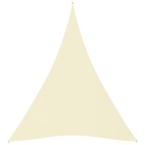 vidaXL Pânză parasolar, crem, 5x6x6 m, țesătură oxford, triunghiular imagine