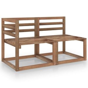vidaXL Set mobilier de grădină, 2 piese, maro, lemn pin tratat imagine