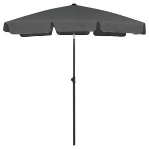 vidaXL Umbrelă de plajă, antracit, 180x120 cm imagine