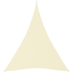 vidaXL Pânză parasolar, crem, 3x4x4 m, țesătură oxford, triunghiular imagine
