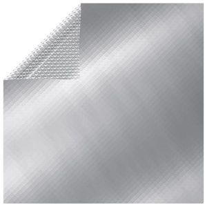 vidaXL Folie solară plutitoare piscină dreptunghiular argintiu 6x4m PE imagine
