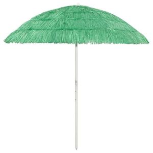 vidaXL Umbrelă de plajă Hawaii, verde, 240 cm imagine