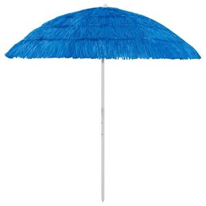 vidaXL Umbrelă de plajă Hawaii, albastru, 240 cm imagine