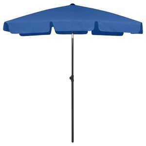 vidaXL Umbrelă de plajă, albastru azuriu, 180x120 cm imagine