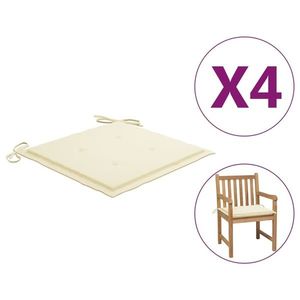 vidaXL Perne scaune de grădină 4 buc. crem 50x50x3 cm țesătură Oxford imagine
