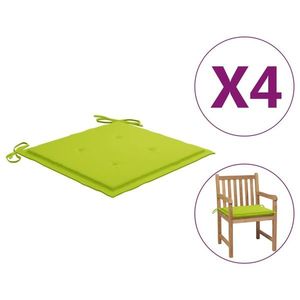 vidaXL Perne scaune de grădină 4 buc. verde 50x50x3 cm țesătură Oxford imagine