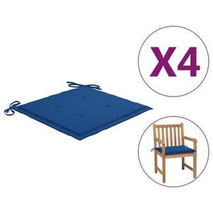 vidaXL Perne scaune grădină 4 buc. albastru 50x50x3 cm țesătură Oxford imagine
