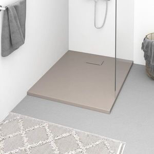 vidaXL Cădiță de duș, maro, 100x80 cm, SMC imagine