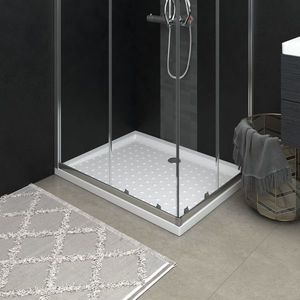 vidaXL Cădiță de duș cu puncte, alb, 90x70x4 cm, ABS imagine