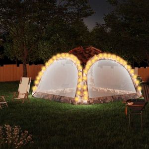 vidaXL Cort de petrecere cu LED și 4 pereți, camuflaj, 3, 6x3, 6x2, 3 m imagine