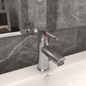 vidaXL Robinet chiuvetă de baie, argintiu, 130x176 mm imagine