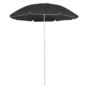 vidaXL Umbrelă de soare exterior, stâlp din oțel, antracit, 180 cm imagine