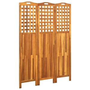 vidaXL Paravan de cameră cu 3 panouri, 121x2x170 cm, lemn masiv acacia imagine