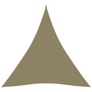 vidaXL Parasolar, bej, 5x6x6 m, țesătură oxford, triunghiular imagine