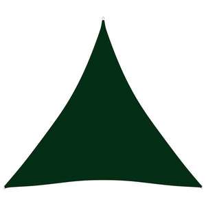 vidaXL Parasolar, verde închis, 4x4x4m, țesătură oxford, triunghiular imagine